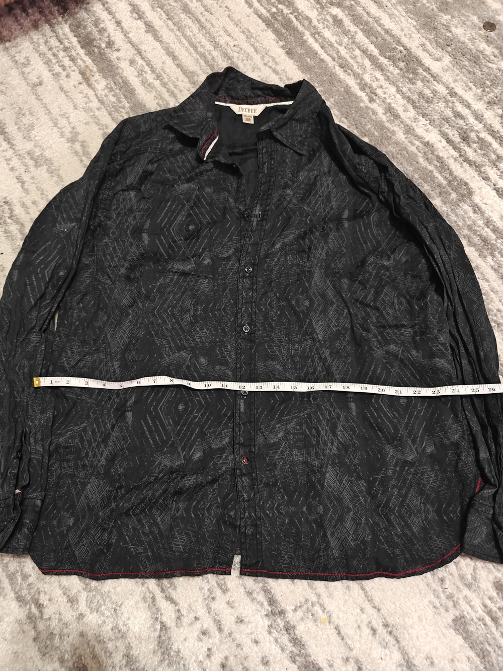 Decree rare vintage button down shirt mens xxl